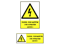 0122c - Pozor pod napětím i při vypnutém jističi! 